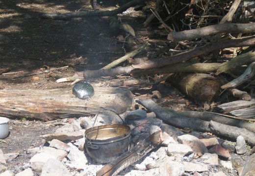 Kinder am Lagerfeuer