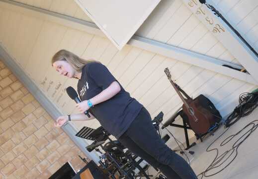 Granella bei der Gottesdienst-Probe