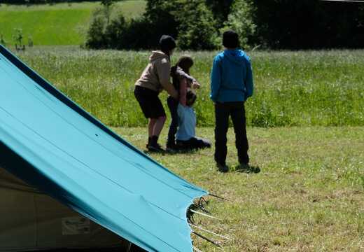 Gruppe Korinth probt Einmarsch Bunter Abend